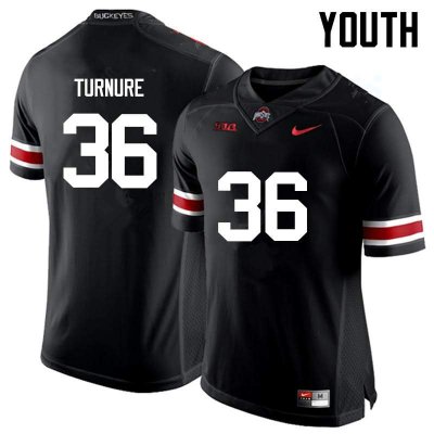 NCAA Ohio State Buckeyes Youth #36 Zach Turnure Black Nike Football College Jersey ZJX2145HP
